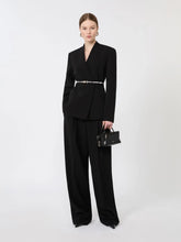 Load image into Gallery viewer, maxmara-studio-womens-flowing-cady-trousers-black
