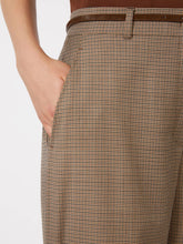 Load image into Gallery viewer, maxmara-studio-womens-mstcicala-patterned-wool-wide-leg-trousers-caramel

