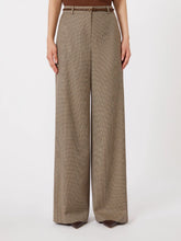 Load image into Gallery viewer, maxmara-studio-womens-mstcicala-patterned-wool-wide-leg-trousers-caramel
