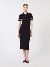 Load image into Gallery viewer, maxmara-studio-womens-mstvasto-stretch-viscose-sheath-dress-navy
