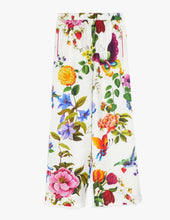 Load image into Gallery viewer, maxmara-weekend-neo-floral-print-silk-trousers-bowns
