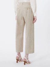 Load image into Gallery viewer, maxmara-weekend-womens-wkdmarina-cotton-and-linen-seersucker-trousers-sand
