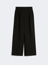 Load image into Gallery viewer, maxmara-womens-viscose-and-linen-wide-leg-wkdveliero-trousers-black
