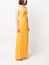 Load image into Gallery viewer, patrizia-pepe-pone-shoulder-long-orange-dress
