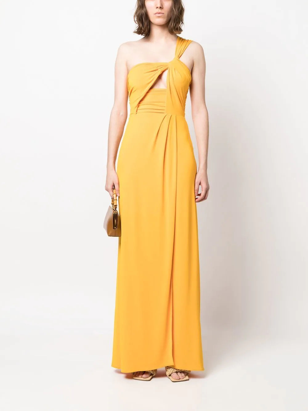 patrizia-pepe-pone-shoulder-long-orange-dress