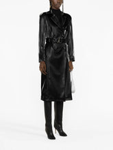 Load image into Gallery viewer, patriziapepe_black_leathertrench_belted_bownscambridge
