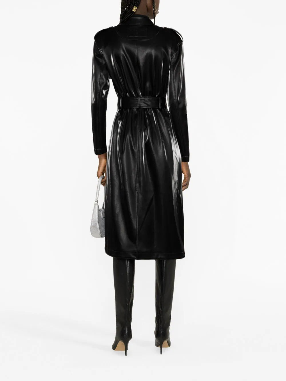 patrizia pepe ライダース Leather biker jacket with top-stitching | Black | Patrizia Pepe