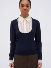 Load image into Gallery viewer, paul-and-joe-womens-candelabre-sweater-in-two-materials-cotton-silk-and-merino-wool
