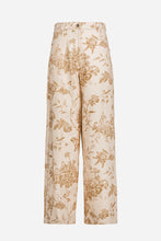 Load image into Gallery viewer, paul-and-joe-womens-hyppolite-trousers-in-cotton-twill-with-toile-de-jouy-print-in-beige-bain
