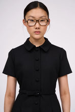 Load image into Gallery viewer, paul-and-joe-womens-madeleine-wool-blend-black-dress
