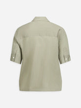 Load image into Gallery viewer, paul-and-joe-womens-mousson-pleated-shirt-in-striped-lyocell-and-silk

