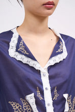 Load image into Gallery viewer, paul-and-joe-womens-silas-embroidered-cotton-muslin-blouse
