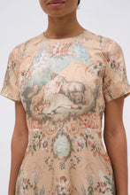 Load image into Gallery viewer, paul-and-joe-womens-tosca-long-printed-silk-twill-dress-bucolic-scene
