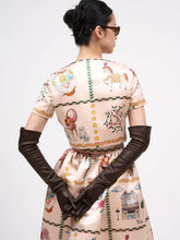 Load image into Gallery viewer, paul-joe-womens-short-sleeved-short-jacket-in-printed-duchess-satin
