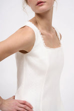 Load image into Gallery viewer, paul-joe-womens-xolly-sleeveless-fitted-dress-in-cotton-knit-with-pointelle
