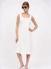 Load image into Gallery viewer, paul-joe-womens-xolly-sleeveless-fitted-dress-in-cotton-knit-with-pointelle
