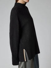 Load image into Gallery viewer, paul-smith-women-s-dark-grey-wool-cashmere-high-neck-knit-sweater
