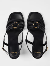 Load image into Gallery viewer, paul-smith-womens-black-amira-strappy-heeled-sandals
