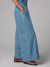 Load image into Gallery viewer, paul-smith-womens-chambray-wide-leg-cropped-trousers
