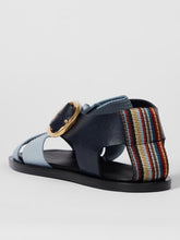 Load image into Gallery viewer, paul-smith-womens-light-blue-merle-leather-cross-strap-sandals
