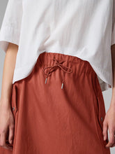Load image into Gallery viewer, paul-smith-womens-rust-drawstring-waist-skirt
