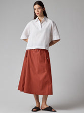 Load image into Gallery viewer, paul-smith-womens-rust-drawstring-waist-skirt

