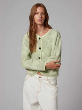 Load image into Gallery viewer, paul-smith-womens-sage-jacquard-floral-cardigan

