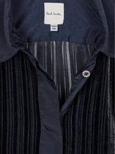 Load image into Gallery viewer, Paul Smith Women&#39;s Navy &#39;Shadow Stripe&#39; Velvet Shirt
