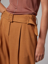 Load image into Gallery viewer, paul-smith-womens-tan-textured-bootcut-trousers

