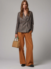 Load image into Gallery viewer, paul-smith-womens-tan-textured-bootcut-trousers
