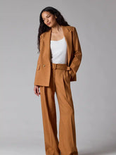 Load image into Gallery viewer, paul-smith-womens-tan-textured-double-breasted-blazer

