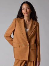 Load image into Gallery viewer, paul-smith-womens-tan-textured-double-breasted-blazer
