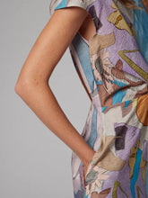 Load image into Gallery viewer, paul-smith-womens-tie-front-pastel-river-collage-midi-dress
