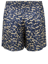 Load image into Gallery viewer, rosemunde-blue-leo-print-shorts
