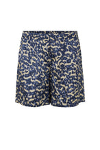 Load image into Gallery viewer, rosemunde-blue-leo-print-shorts
