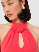 Load image into Gallery viewer, Tara Jarmon Women&#39;s ROSANNE Red Crepe Dress
