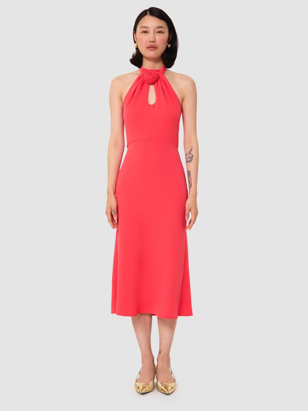 Tara Jarmon Women's ROSANNE Red Crepe Dress