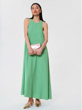 Load image into Gallery viewer, tara-jarmon-roxanne-maxi-green-crepe-dress-TVROB85TV331_T161
