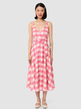Load image into Gallery viewer, tara-jarmon-ryveline-pink-gingham-dress
