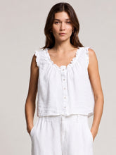 Load image into Gallery viewer, velvet-by-graham-spencer-womens-tana-linen-top-in-white
