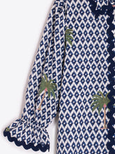 Load image into Gallery viewer, vilagallo-womens-ikat-shirt-palm-trees-print-33218
