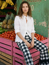 Load image into Gallery viewer, vilagallo-womens-pnsandra-black-gingham-trousers-33344
