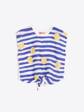 Load image into Gallery viewer, vilagallo-womens-tsaliza-striped-t-shirt-with-lemon-knot
