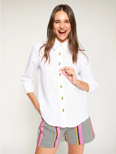 Load image into Gallery viewer, vilagallo-womens-veblanca-emb-white-shirt-with-embroidered-ice-cream
