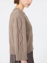 Load image into Gallery viewer, weekend-by-maxmara-wkdcalco-womens-jersey-dress-with-a-wool-top-hazelnut-brown
