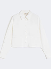 Load image into Gallery viewer, weekend-by-maxmara-womens-svago-boxy-fit-heavy-cotton-shirt-white
