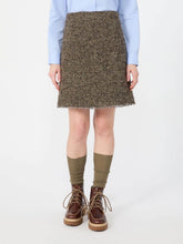 Load image into Gallery viewer, weekend-by-maxmara-womens-wkdabetaia-wool-blend-boucle-short-skirt-brown
