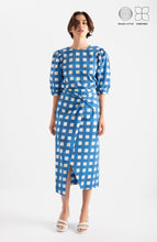 Load image into Gallery viewer, Loreak Mendian Blue and White Check Skirt
