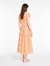 Load image into Gallery viewer, Maxmara Studio Digione Orange &amp; Red Floral Cotton Midi Dress
