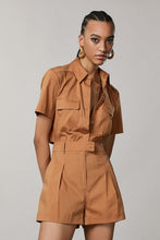 Load image into Gallery viewer, Patrizia Pepe Short Sleeve Cotton Jumpsuit
